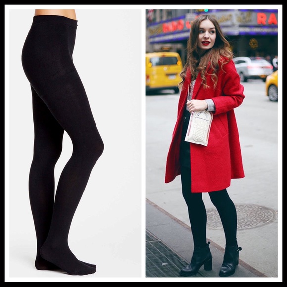 BLACK FLEECE LINED TIGHTS - Picture 7 of 9